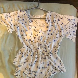 Sienna Sky button up flowy blouse